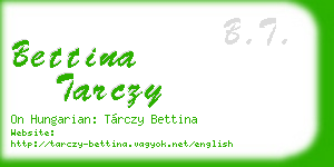 bettina tarczy business card