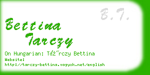 bettina tarczy business card